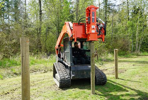 skid steer post pounder attachments|hydraulic post pounders for excavators.